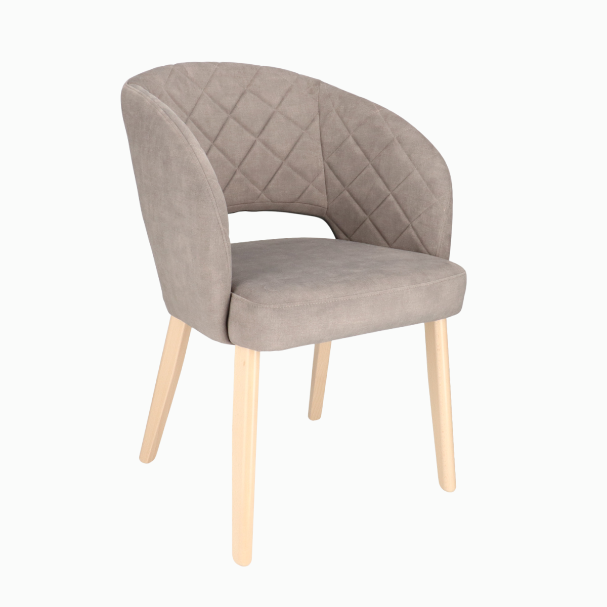 DN AMANDA  Grey, Taupe classic Upholstered indoor bar stool